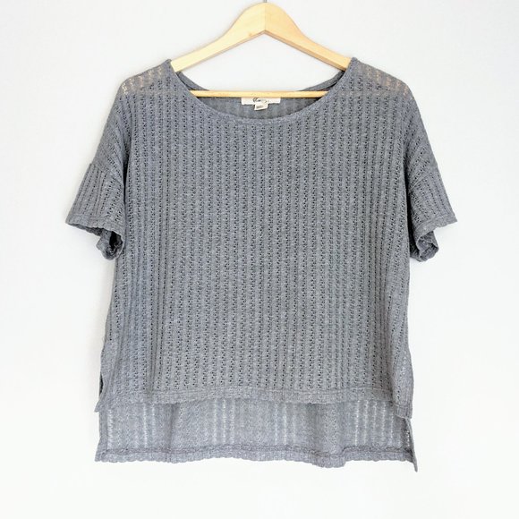 🇺🇸 Forever 21 Hi-Low Knit Boxy Top Made In USA - Picture 1 of 8